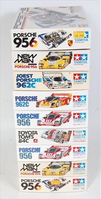 Lot 1535 - Nine various boxed as issued Tamiya 1/24 scale...