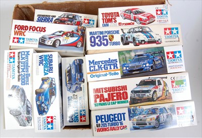 Lot 1549 - Ten various boxed Tamiya 1/24 scale mixed...