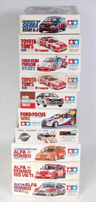 Lot 1556 - Ten various boxed as issued Tamiya 1/24 scale...