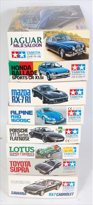 Lot 1571 - Eight various boxed as issued Tamiya mixed...