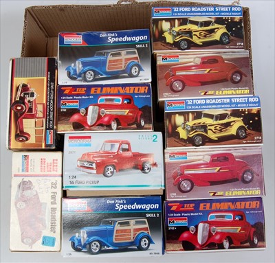 Lot 1579 - Ten various boxed Monogram 1/24 scale Hot Rod...