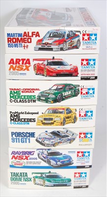 Lot 1586 - Seven various boxed Tamiya 1/24 scale High...