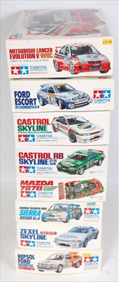 Lot 1589 - Eight various boxed Tamiya 1/24 scale High...