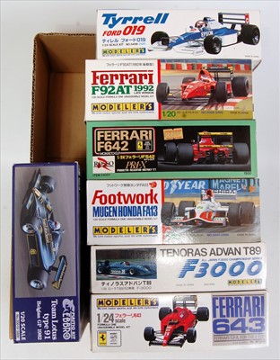 Lot 1590 - A Modelers & Ebbro 1/20 and 1/24 scale F1...