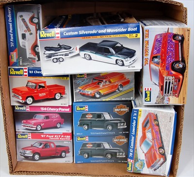 Lot 1598 - Ten various boxed Revell 1/24 scale, Chevy and...