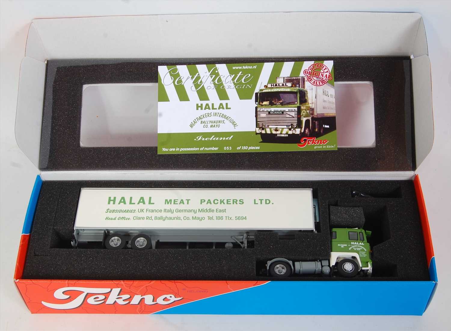 Lot 2606 - A Tekno 1/50 scale model of a Halal Meat...