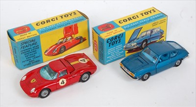 Lot 1611 - A Corgi Toys boxed racing car diecast group to...