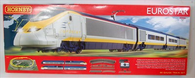 Lot 787 - A Hornby R1071 Eurostar train set, missing...