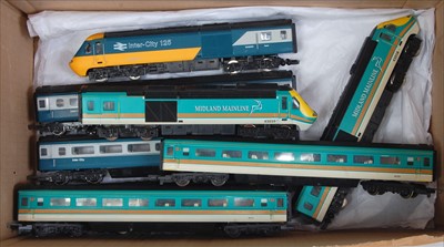 Lot 779 - Two Hornby 4 coach HST sets, one BR blue/grey,...