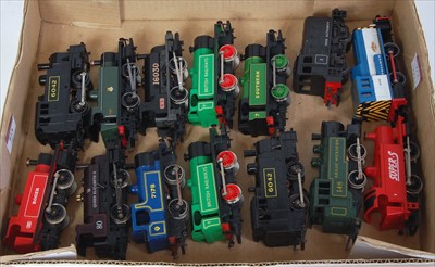 Lot 773 - Tray containing 14 various 0-4-0 locomotives,...