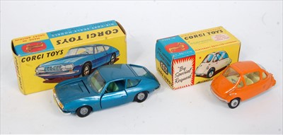 Lot 1616 - A Corgi Toys boxed saloon diecast group, two...