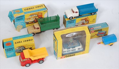 Lot 1629 - Five various boxed and playworn Corgi Toy...