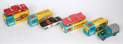 Lot 1633 - Four various boxed and playworn Corgi Toy...