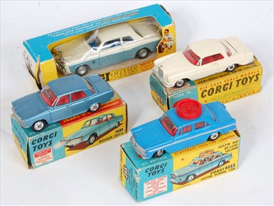 Lot 1635 - Four various boxed and playworn Corgi Toy...