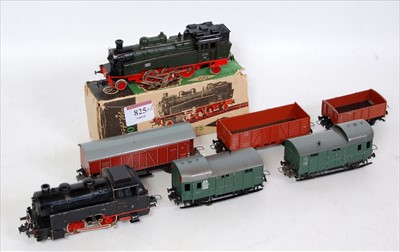 Lot 825 - Trix Model H0 black 3-rail 0-4-0 tank engine,...