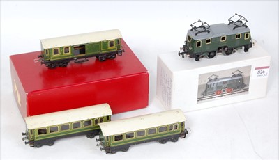 Lot 826 - Rare Trix Express post war green 0-4-0...