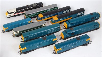 Lot 765 - Tray containing 6 BR blue diesel locomotives,...