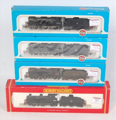 Lot 757 - A Hornby R2066 BR black later crest class 4F 0-...