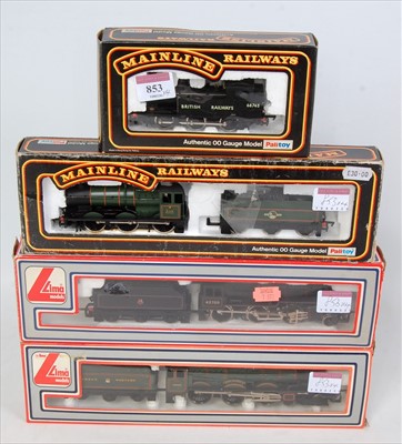 Lot 853 - 4 locomotives Lima Crab class 2-6-0 BR black...