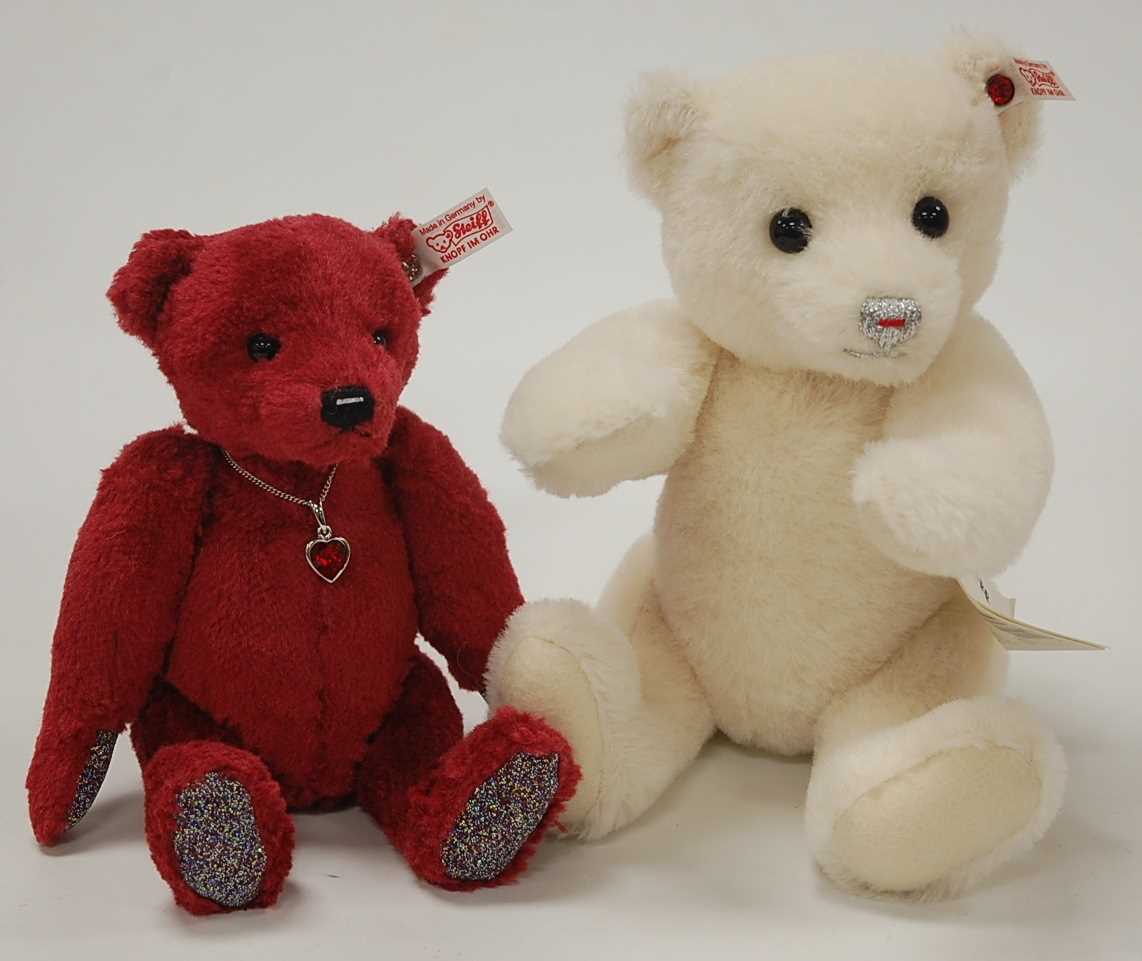 Lot 2325 - A modern Steiff teddy-bear 'Ruby', in red...