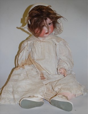 Lot 2067 - A Heubach of Köppelsdorf bisque head doll,...