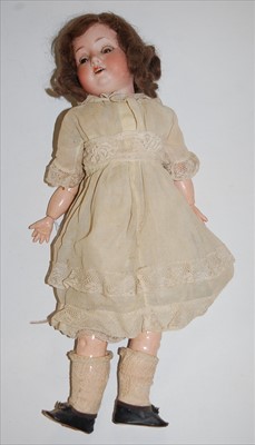 Lot 2069 - A Max Oscar Arnold bisque head doll, having...