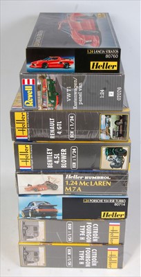 Lot 1474 - Eight various boxed 1/24 scale Heller mixed...