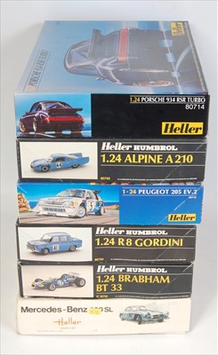 Lot 1475 - 6 various boxed Heller 1/24 scale classic car...