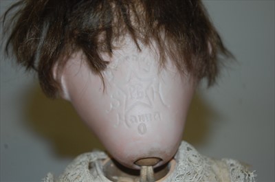 Lot 2076 - A Simon & Halbig 'Hanna' bisque head doll,...