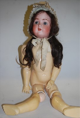 Lot 2078 - An Alt Beck & Gottshalck bisque head doll,...