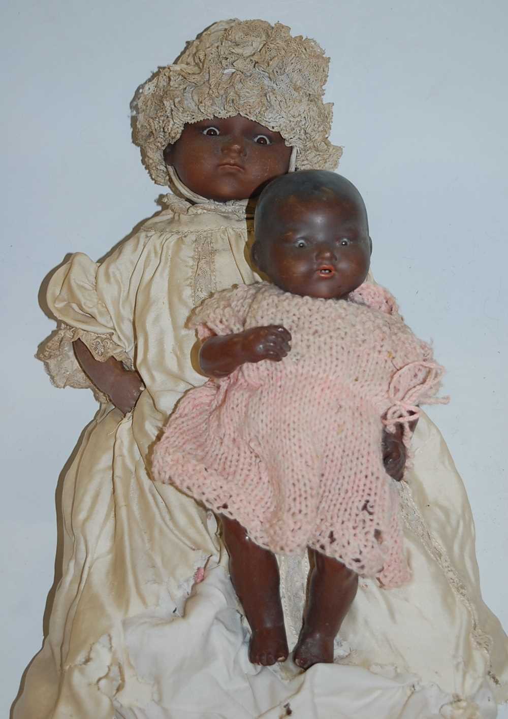 Lot 2082 - An Armand Marseille bisque head black doll,...