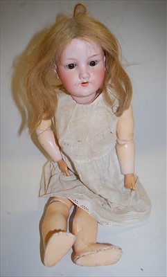 Lot 86 - An Armand Marseille bisque head doll, having...