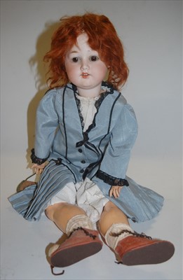 Lot 2097 - A Hermann Steiner bisque head doll, having...
