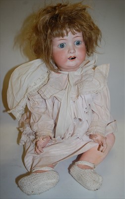 Lot 2106 - An Ernst Heubach Köppelsdorf bisque head doll,...