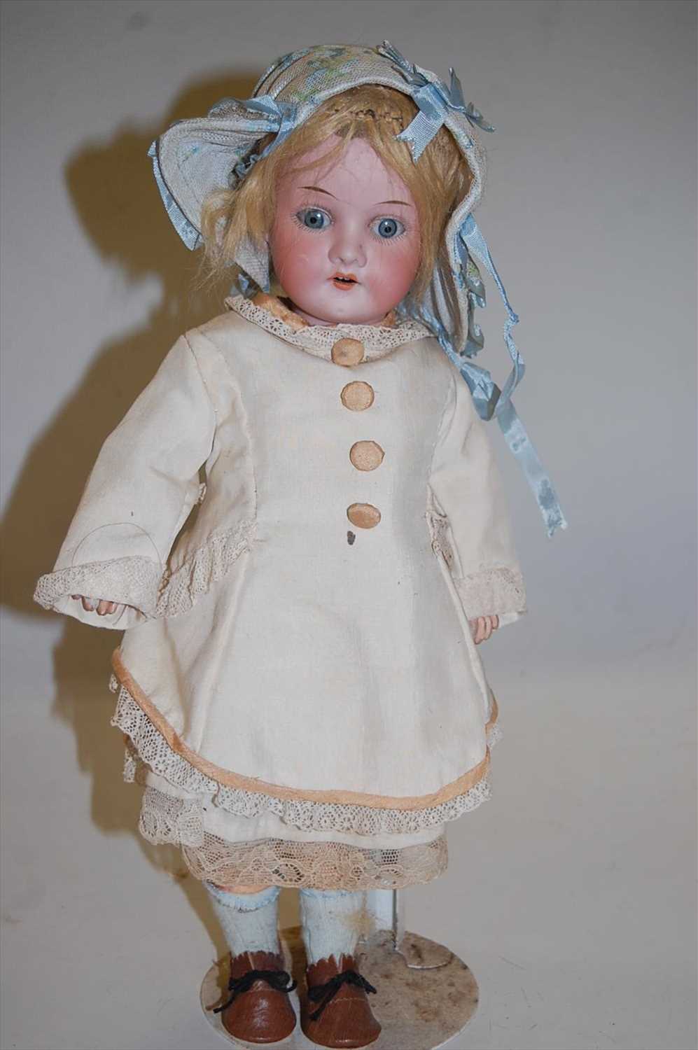 Lot 2111 - A CM Bergmann Waltershausen bisque head doll,...