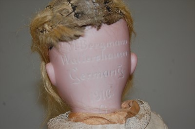 Lot 2111 - A CM Bergmann Waltershausen bisque head doll,...