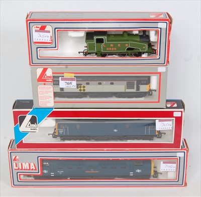 Lot 705 - Four Lima locos:- LNER green tank loco no....