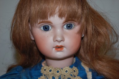 Lot 2131 - A French bisque head doll, unmarked but...