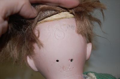 Lot 2133 - A Johann Daniel Kestner bisque head doll,...