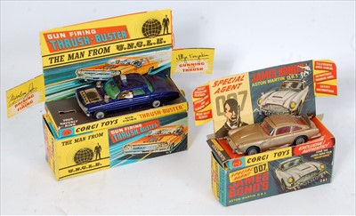 Lot 1649 - A Corgi Toys boxed TV related diecast group,...