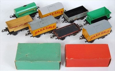 Lot 495 - Small tray containing 8 no. 50 Hornby wagons:-...