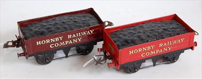 Lot 497 - Two coal wagons "Hornby Railway Company":-...
