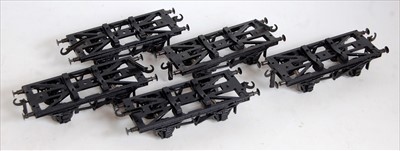 Lot 503 - Five ACE Trains chassis for tank wagons, dusty...