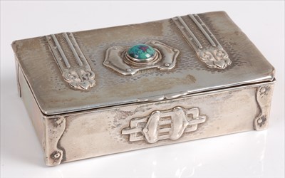 Lot 110 - An Arts & Crafts silver snuff-box in the form...