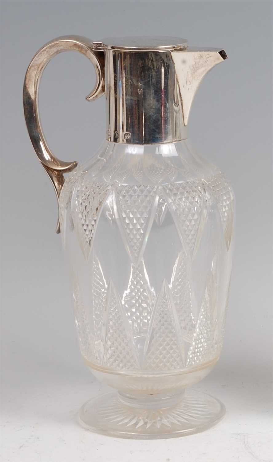 Lot 92 - An Art Nouveau silver and clear cut crystal...