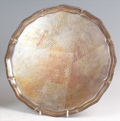 Lot 148 - An early 20th century silver tray, of circular...