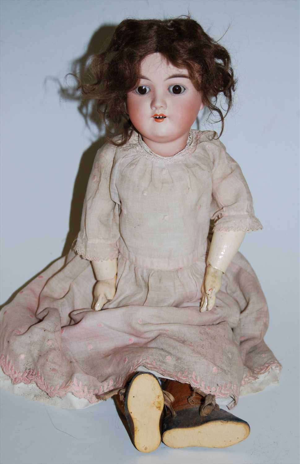 Lot 2136 - A Max Handwerck bisque head doll, having...