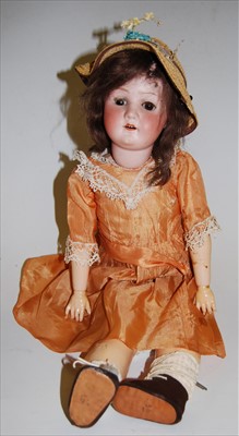 Lot 2141 - A Heubach Köppelsdorf bisque head doll, having...