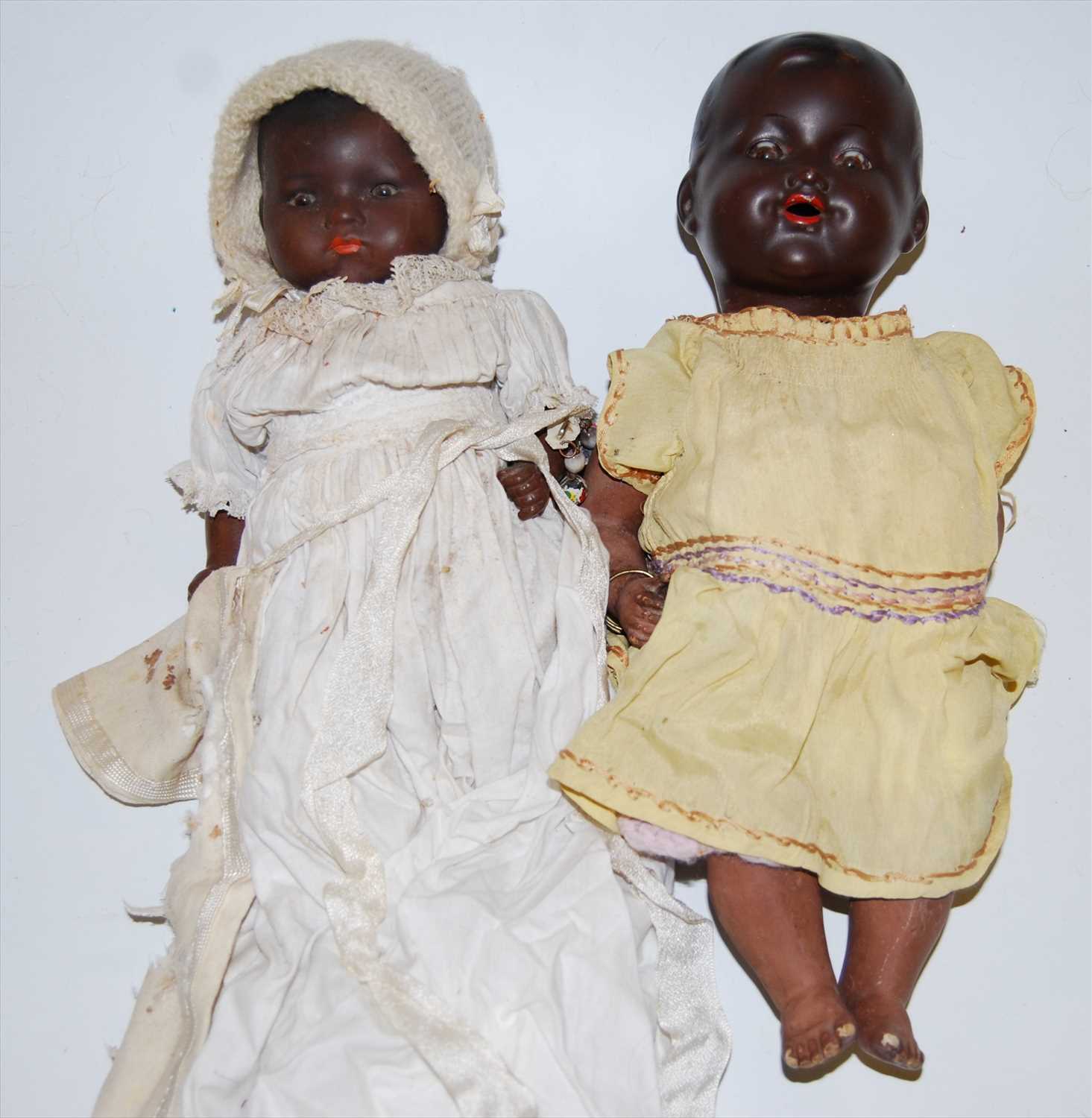 Lot 2147 - An Armand Marseille black bisque head doll,...