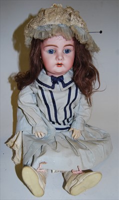 Lot 2150 - A Bahr & Proschild bisque head doll, having...
